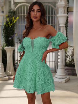 Style FSWD8050 Faeriesty Green Size 8 Polyester Tall Height Cocktail Dress on Queenly