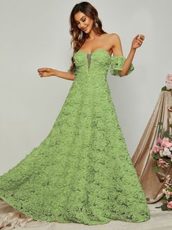 Style FSWD0832 Faeriesty Green Size 0 Floor Length Jersey Polyester A-line Straight Dress on Queenly