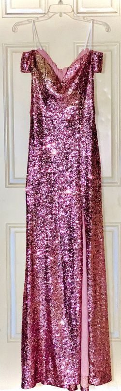 B. Darlin Pink Size 12 Side slit Dress on Queenly