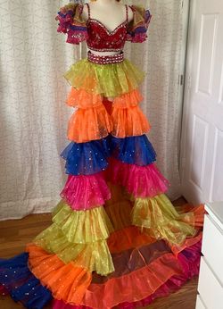 Kristen Regalado Multicolor Size 2 Pageant Train Dress on Queenly