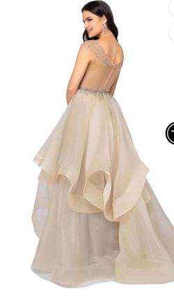 Terani Couture Nude Size 4 A-line Bridgerton Ball gown on Queenly