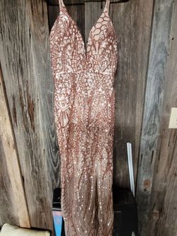 Angel Biba Gold Size 12 50 Off Military Floor Length A-line Dress on Queenly