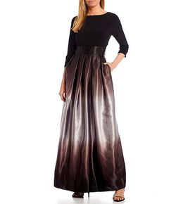 Ignite Evenings Black Size 10 Sleeves Floor Length A-line Dress on Queenly