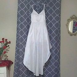 B DARLIN White Engagement Spaghetti Strap Bridal Shower Girls Size Cocktail Dress on Queenly