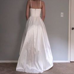 B DARLIN White Tulle High Low Midi Cocktail Dress on Queenly