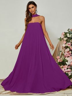 Style FSWD0847 Faeriesty Purple Size 0 Floor Length Jersey Tall Height A-line Dress on Queenly
