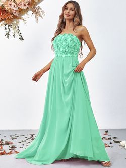 Style FSWD0854 Faeriesty Green Size 0 Tulle Floor Length Military Polyester A-line Dress on Queenly