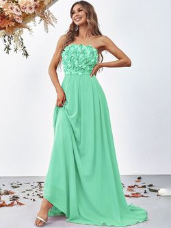 Style FSWD0854 Faeriesty Green Size 4 Floor Length Fswd0854 Jersey A-line Dress on Queenly