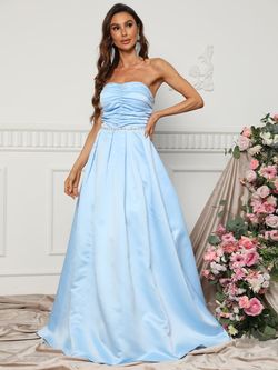 Style FSWD0631 Faeriesty Blue Size 8 Satin Fswd0631 A-line Dress on Queenly