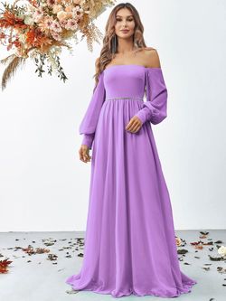 Style FSWD0865 Faeriesty Purple Size 0 Black Tie Military Polyester Straight Dress on Queenly