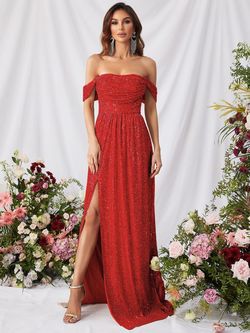 Style FSWD0632 Faeriesty Red Size 0 Tall Height A-line Dress on Queenly