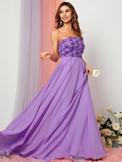 Style FSWD0854 Faeriesty Purple Size 0 Floor Length Jersey Polyester A-line Dress on Queenly