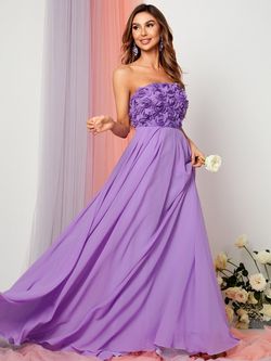 Style FSWD0854 Faeriesty Purple Size 4 Jersey Polyester Floor Length A-line Dress on Queenly