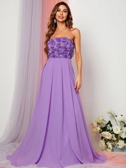 Style FSWD0854 Faeriesty Purple Size 4 Floor Length Polyester A-line Dress on Queenly