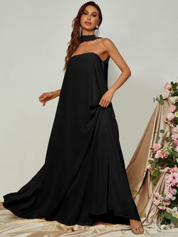 Style FSWD0847 Faeriesty Black Size 4 Jersey Tulle Military Floor Length A-line Dress on Queenly
