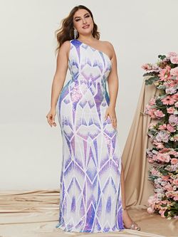 Style FSWD0798P Faeriesty White Size 20 Prom Floor Length Plus Size Polyester Side slit Dress on Queenly