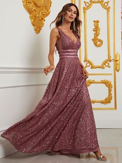 Style FSWD0776 Faeriesty Pink Size 0 Military Jewelled Tall Height Sequined A-line Dress on Queenly
