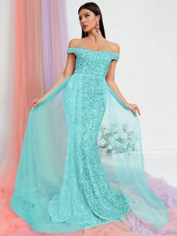 Style FSWD0478 Faeriesty Green Size 0 Jersey Sequin Mermaid Dress on Queenly
