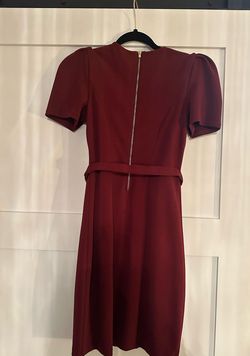 Express Red Size 0 Belt Midi Cocktail Dress on Queenly