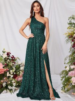 Style FSWD0431 Faeriesty Green Size 0 Sequined Jewelled A-line Dress on Queenly