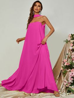 Style FSWD0847 Faeriesty Hot Pink Size 16 Floor Length Polyester Tall Height A-line Dress on Queenly