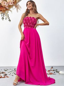 Style FSWD0854 Faeriesty Pink Size 8 Tulle Floor Length A-line Dress on Queenly