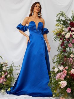 Style FSWD0641 Faeriesty Blue Size 8 Side slit Dress on Queenly