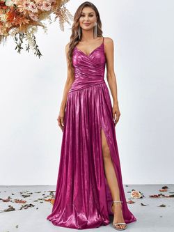 Style FSWD0778 Faeriesty Pink Size 0 Polyester Spaghetti Strap Spandex A-line Dress on Queenly