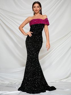 Style FSWD0433 Faeriesty Pink Size 12 Plus Size Sequin Fswd0433 Mermaid Dress on Queenly