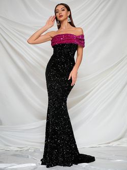 Style FSWD0433 Faeriesty Pink Size 12 Jewelled Fswd0433 Barbiecore Sequin Mermaid Dress on Queenly