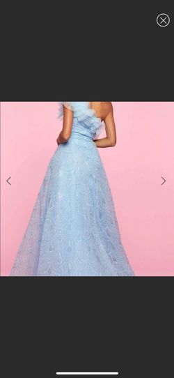 Sherri Hill Blue Size 0 Floor Length Wedding Guest Pageant Ball gown on Queenly
