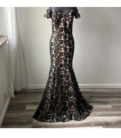 Mia Pauzzi Black Size 4 Floor Length 50 Off Mermaid Dress on Queenly