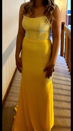 Cinderella Divine Yellow Size 4 Floor Length Prom 50 Off Mermaid Dress on Queenly
