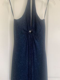 ALEXIA ADMOR Blue Size 8 Military Halter A-line Dress on Queenly