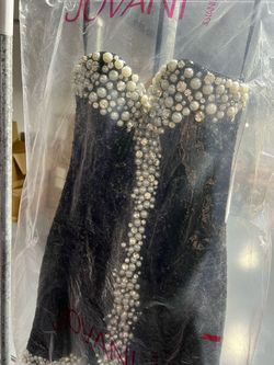 Jovani Black Size 6 Bachelorette Wedding Guest Nightclub Sorority Formal Cocktail Dress on Queenly