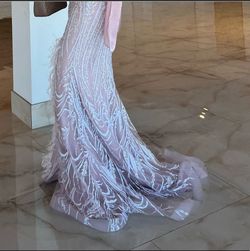 Cinderella Divine Pink Size 10 Prom Pattern Black Tie Floor Length Mermaid Dress on Queenly