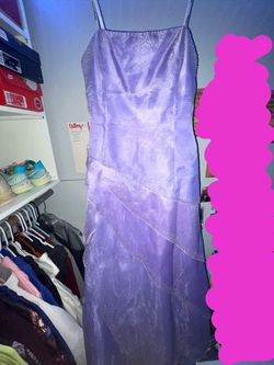 Morgan and Co Purple Size 18 Jewelled Sequined Floor Length Straight Dress on Queenly