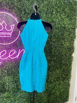 Calvin Klein Blue Size 0 Pageant Interview Cocktail Dress on Queenly