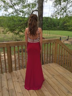 Blush Prom Red Size 0 Jewelled Military Straight Dress on Queenly