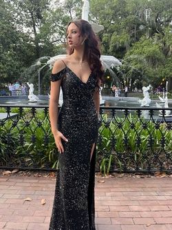 Calista Party Dresses Black Size 4 Prom Side slit Dress on Queenly