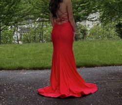 Sherri Hill Red Size 4 Corset Floor Length Mermaid Dress on Queenly