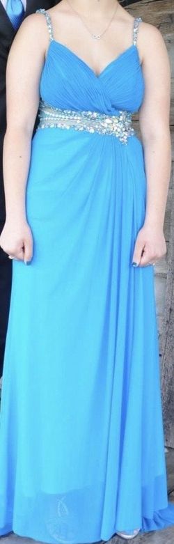 Blue Size 2 Straight Dress on Queenly