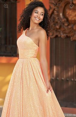Style 54847 Sherri Hill Gold Size 10 54847 Black Tie Prom Ball gown on Queenly
