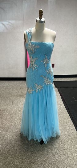Sherri Hill Blue Size 2 Pageant Military Straight Dress on Queenly