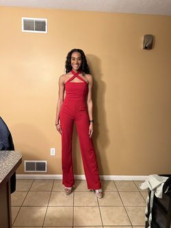 Alloy Apparel Red Size 2 Nightclub Floor Length Jumpsuit Dress on Queenly