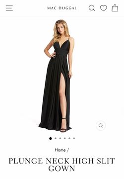 Mac Duggal Black Size 8 Floor Length A-line Dress on Queenly