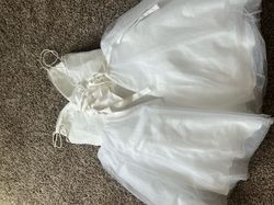 Ava Presley White Size 0 Midi Shiny Bridal Shower Cocktail Dress on Queenly