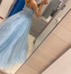 Alyce Paris Blue Size 0 Free Shipping Prom Quinceanera Ball gown on Queenly
