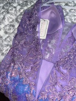 Colette Purple Size 6 Black Tie Mermaid Dress on Queenly