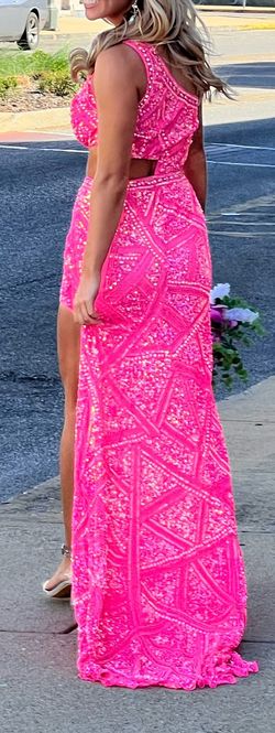 Aleta Pink Size 00 Black Tie Prom Side slit Dress on Queenly
